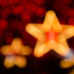 orange star bokeh light
