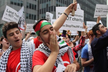 Stop the JNF Campaign protests Jewish National Fund in NYC