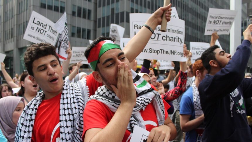 Stop the JNF Campaign protests Jewish National Fund in NYC
