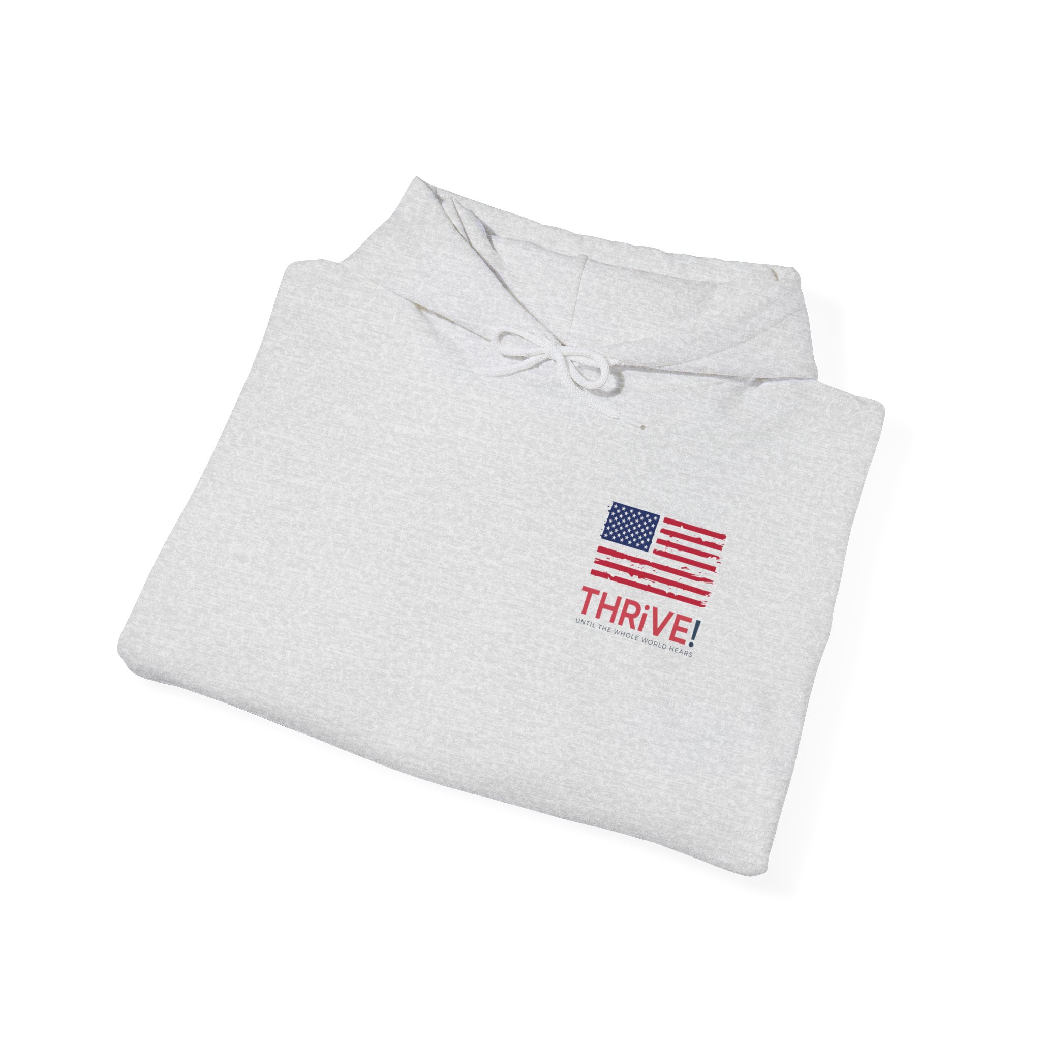 An American Awakening - THRIVE! Flag Hoodie – American Flag Pullover - Image 4