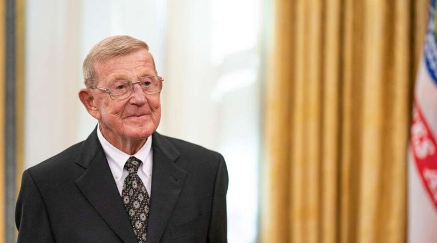 Legendary coach Lou Holtz is remembered not only for his football legacy but for his outspoken Christian faith and his call for America to restore faith, family, and moral values.