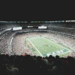 A packed stadium during an American football game