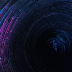 Abstract blue and purple liquid vortex illustrating fluid dynamics and the Navier–Stokes equations.