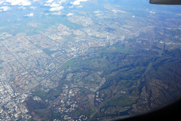 Aerial view of the University of California, Irvine campus