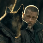 Brad Pitt and dog in Heart of the Beast