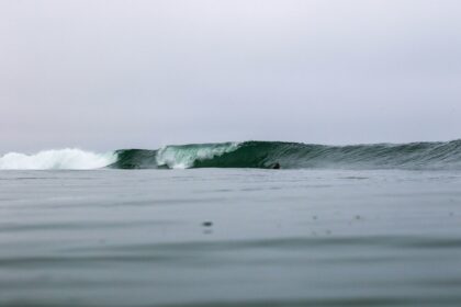 Breaking ocean waves along the Southern California coast