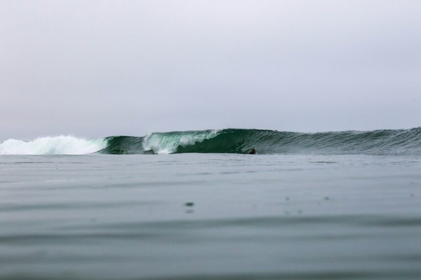 Breaking ocean waves along the Southern California coast