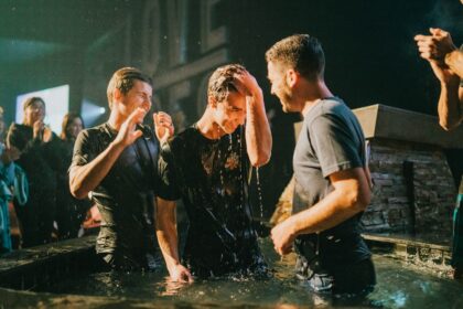 Church baptism illustrating upcoming Orange County baptism services at Harvest and Mariners