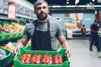 Grocery store worker illustrating wage and rest-break claims involving Mother's Market