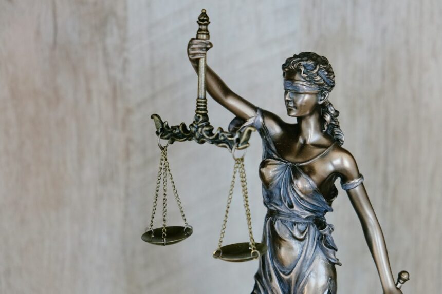 Lady Justice representing North Dakota Supreme Court ruling