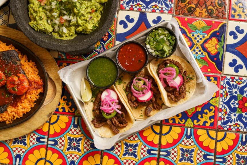 Modern Mexican food spread, illustrative photo