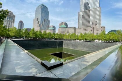 New York City skyline near the September 11 Memorial