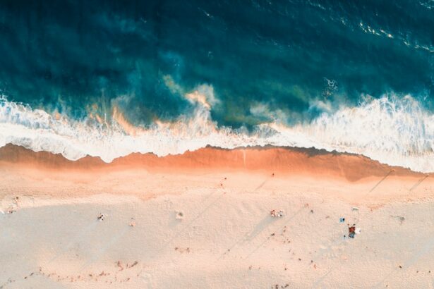 Ocean waves breaking along the Southern California coast