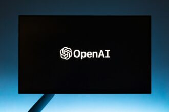 OpenAI logo displayed on a computer screen.