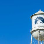 Paramount studio water tower in Hollywood