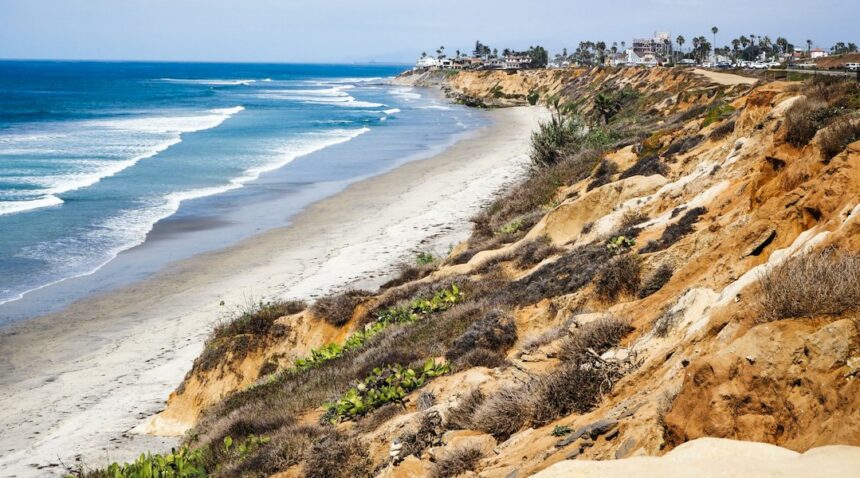 Southern California coastline and beach