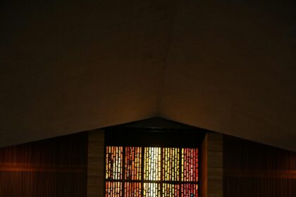 Stained glass inside a church