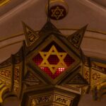 Star of David displayed inside a place of worship