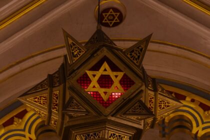 Star of David displayed inside a place of worship