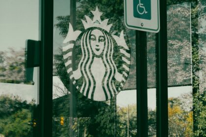Starbucks sign on the exterior of a coffee shop
