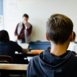 Student seated in a classroom