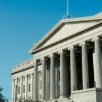 U.S. government building representing Treasury and financial markets