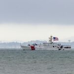 United States Coast Guard cutter underway at sea, illustrative image