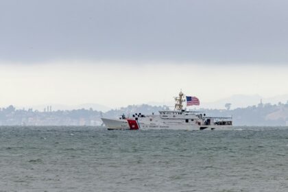 United States Coast Guard cutter underway at sea, illustrative image