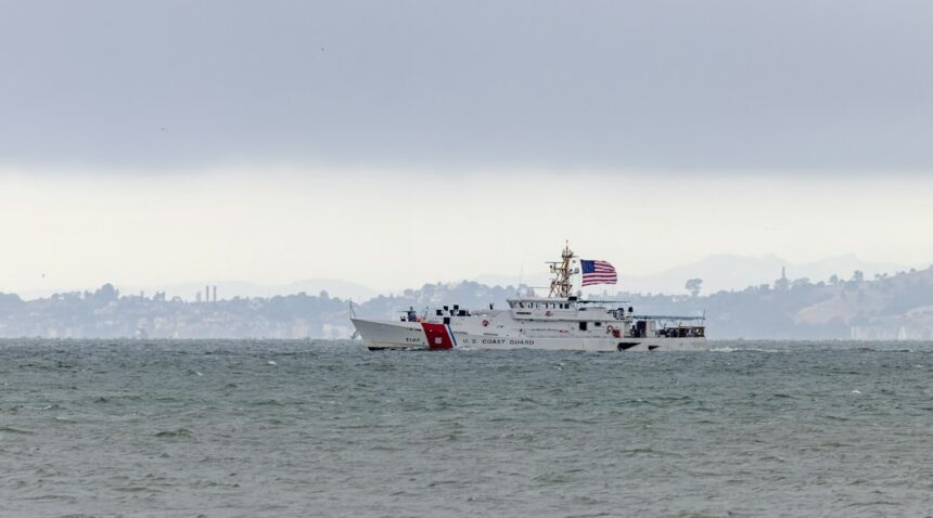 United States Coast Guard cutter underway at sea, illustrative image