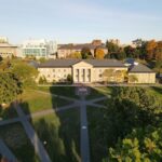 Cornell University campus building in Ithaca, New York