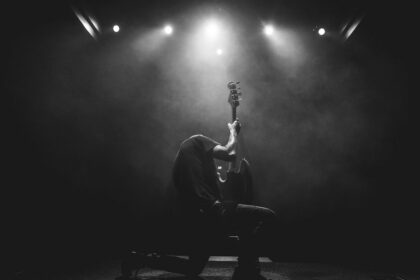 Lead guitarist performing on stage