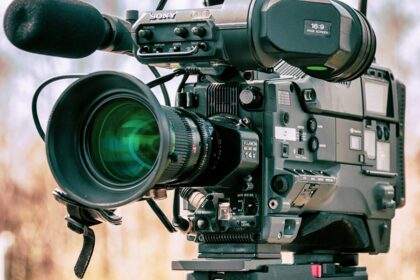 Professional video camera; illustrative photograph, not an ABC studio