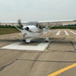 Small aircraft on an airport tarmac; illustrative photograph, not Jim Streit's aircraft